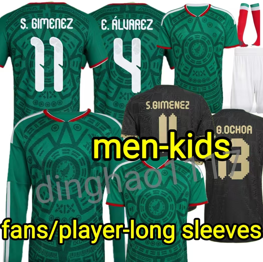 2026 2027 Mexico Soccer Jersey Home Away RAULCHICHARITO LOZANO DOS SANTOS Club Football Shirt Kids Kit H.LOZANO Men Sets Uniforms Fans Player Version