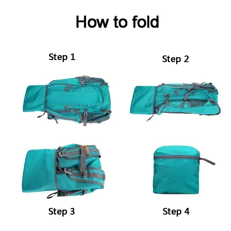 40L Outdoor Foldable Backpack Ultralight Waterproof Soft Camping Shoulder Pack Climbing Travel Mountaineering Camping Hiking Bag 250407