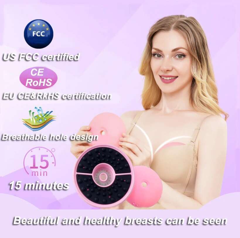 Massage Enhancement Device Lift Cup Dredge Breast Nodules Micro-Current Chest Massager