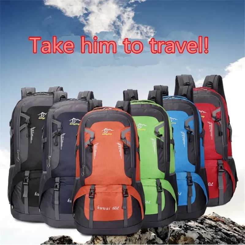 Outdoor Travel Backpack 60L for Hiking Camping - Quty Rucksack Trekking BagC250407