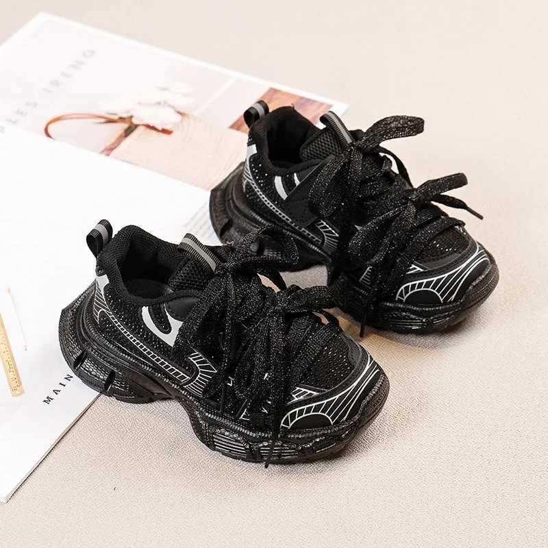 2024 Autumn Girls and Childrens Sports Shoes New Fashion Korean Sle Soft Comfortable Casual Anti Slip Sweet Bow Sports Shoes W250407