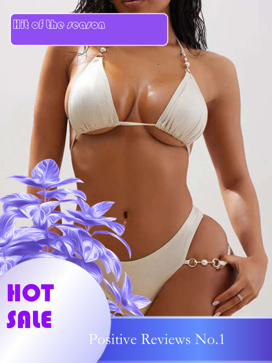 Dongdumaoyi Shiny Pearls Bikini Women Luxury White Brozing Push Up Micro Swimwear Bathing Suit High Waist Swimsuit Trajes De Ba O Mujer