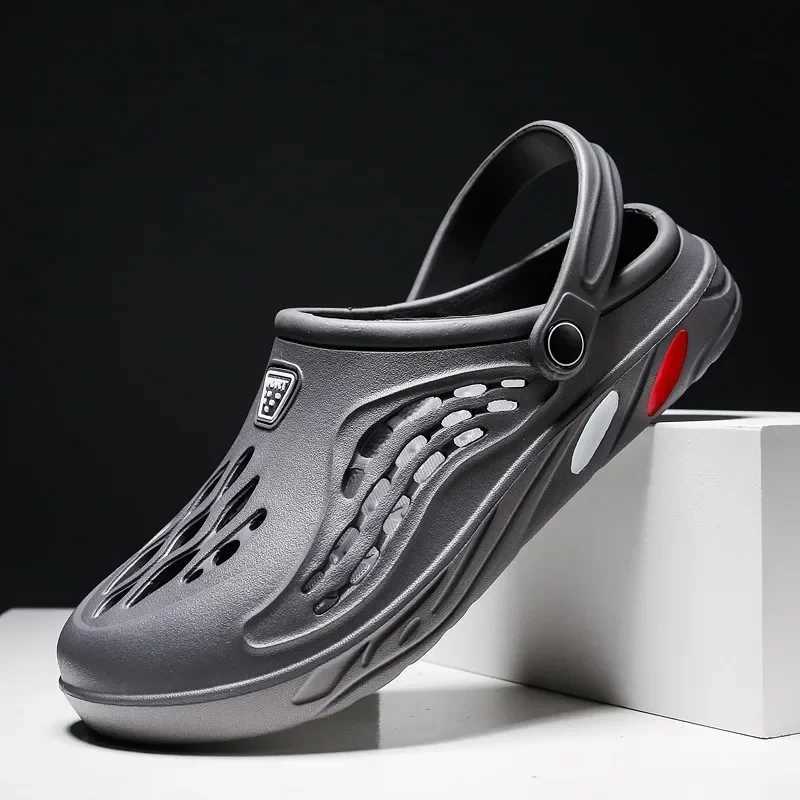 New Arrival Mens summer shoes mens perforated sandals hollow breathable flip sandals fashionable beach slippers large-sized 49 T250407
