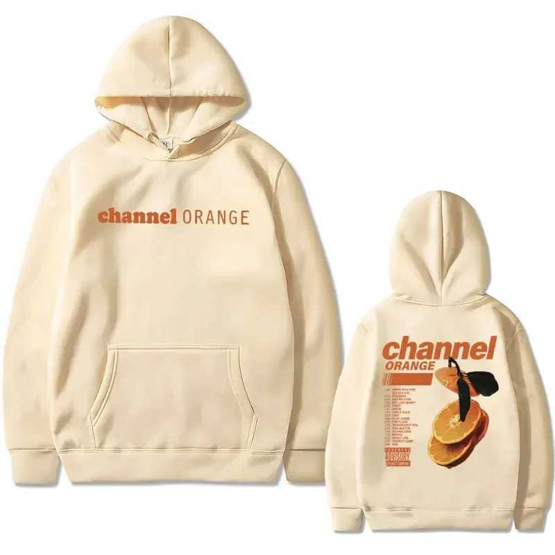 Rap singer Frank Orange Graphic Hoodie Ocean oversized sweatshirt blonde hip-hop retro mens fashion streetwear W250408
