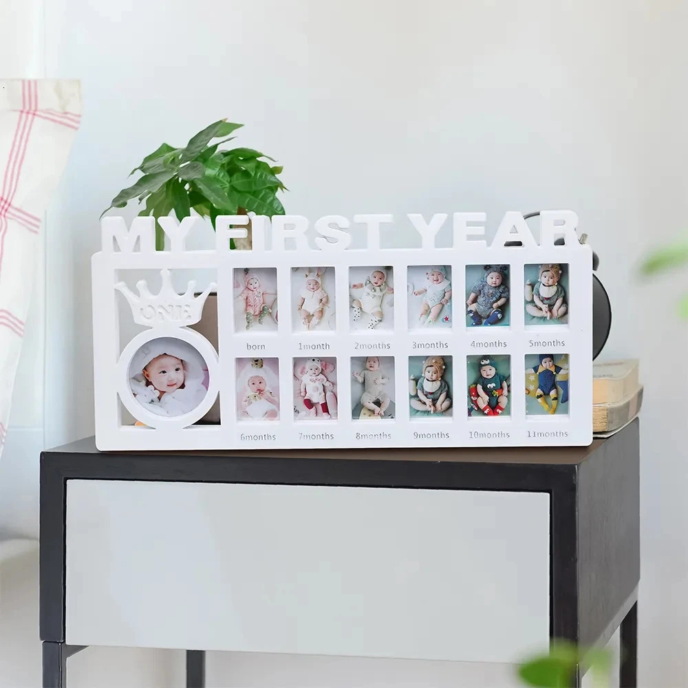 Baby Keepsake Frame 0-12 Months Pictures My First Year Po Frame born Memory Gifts 250407