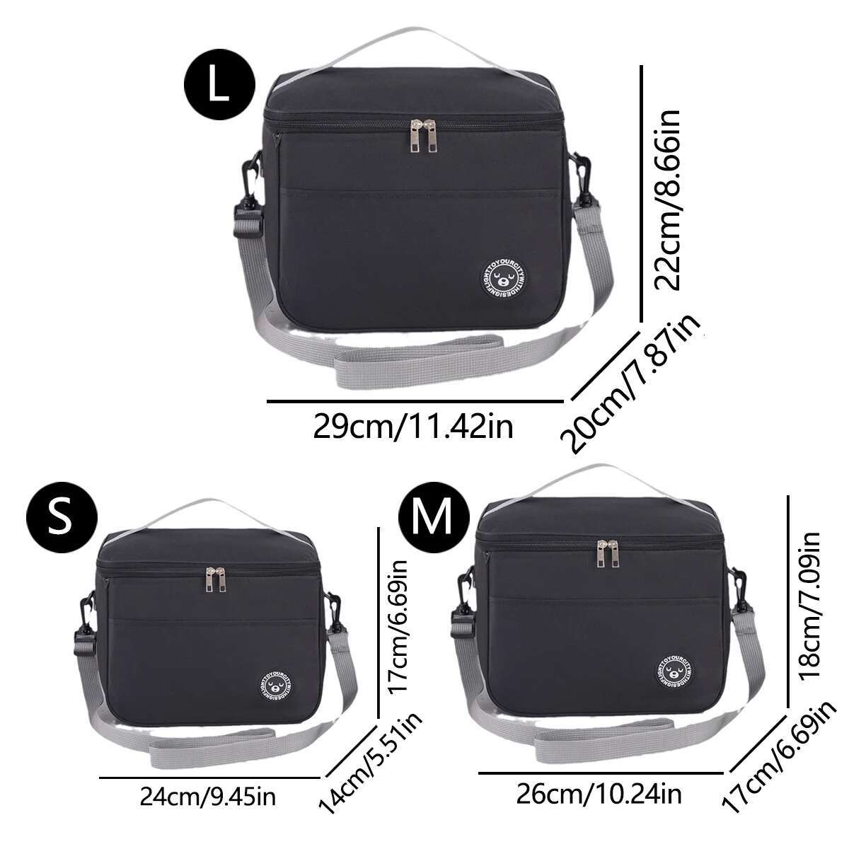 Capacity Hand Held With Shoulder Strap Insulated Box Bag Student Thickened Waterproof Lunch Bag Zmt