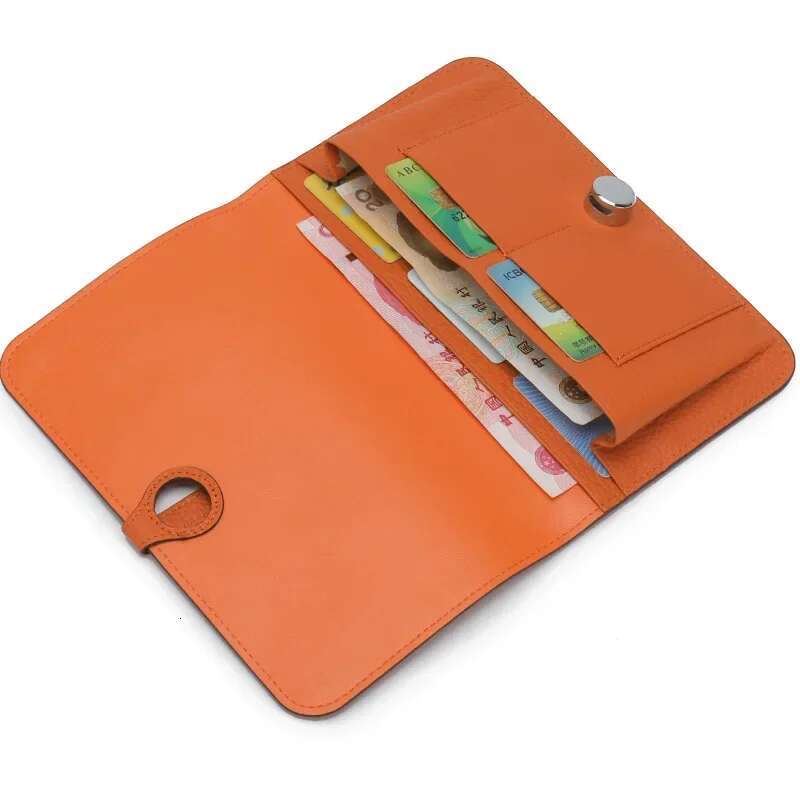 Genuine Leather Lady Large Capacity Long Wallet Multi-Function Handbag Passport Holder Fashion Coin Purse