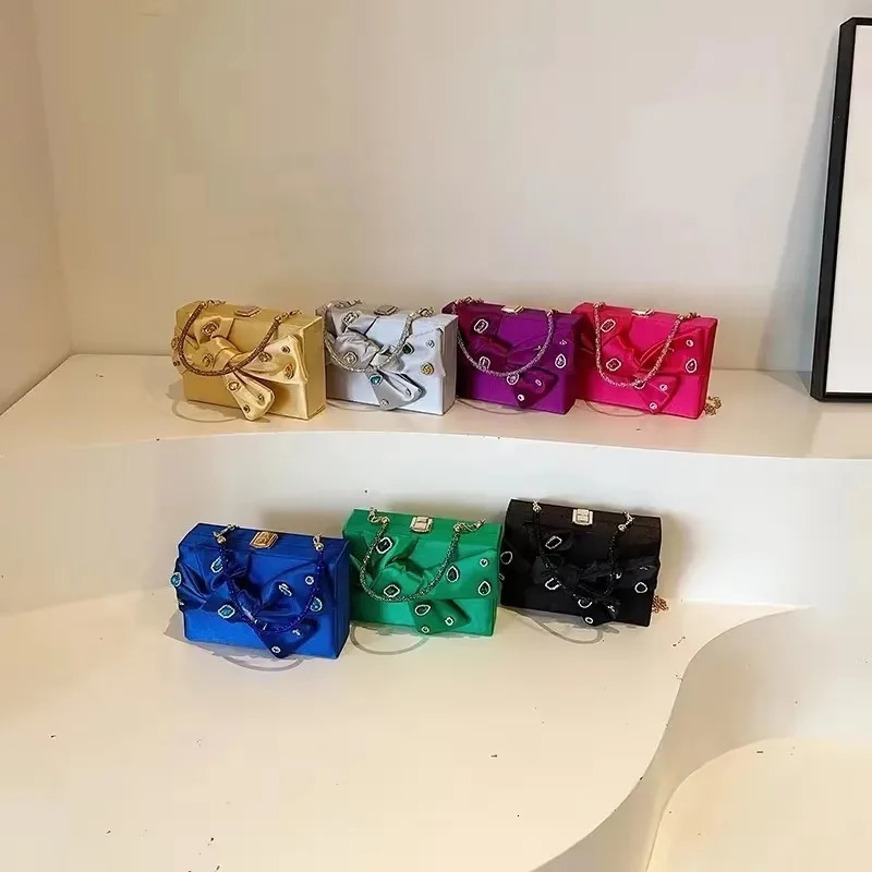 Spring High Quality Evening Bag Diamond Womens Bag for Sale Fashion Solid Bright Color Handbag 250402