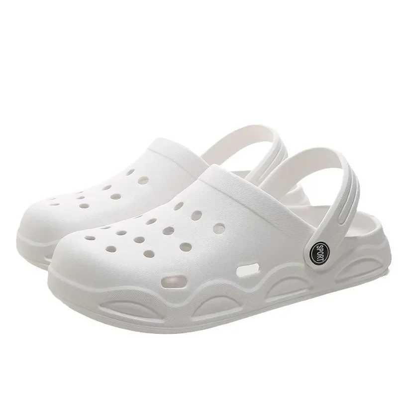 New Arrival Breathable lightweight comfortable casual beach couple hole sandals slippers breathable jelly garden hollow EVA T250407