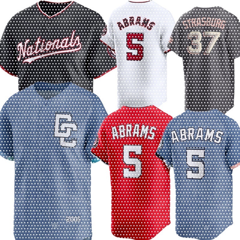 Custom Nationals Baseball Jersey Stephen Strasburg CJ Abrams MacKenzie Gore James Wood Patrick Corbin Luis Garcia Jr. Crews Young Keibert Ruiz Joey Meneses men women