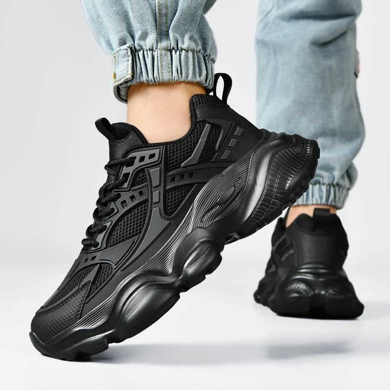 Fi black basketball mens sports shoes lightweight plus size 48 casual running shoes mens high-quality walking shoes Y250408