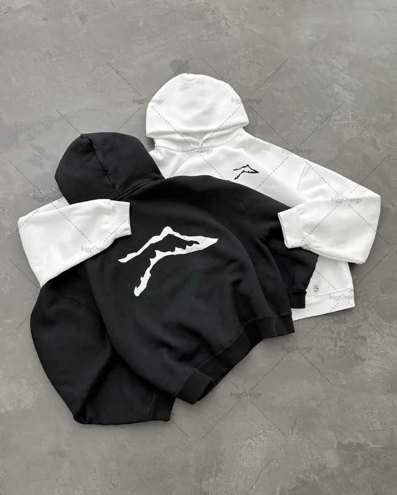 Y2K Punk Gothic Mens Hoodie Fashionable Loose Casual Printed Jumper Harajuku Trendy Brand Street Clothing Retro Couple Oversized Sweater W250408