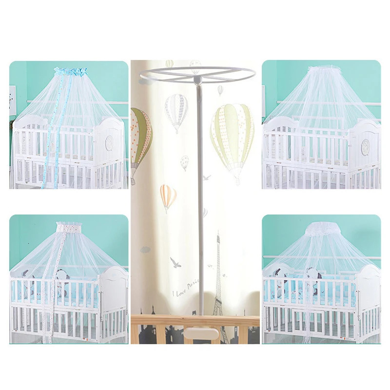 Universal baby mosquito net crib mosquito net bassinet ceiling rack detachable crib support tent foldable portable mosquito net 250408