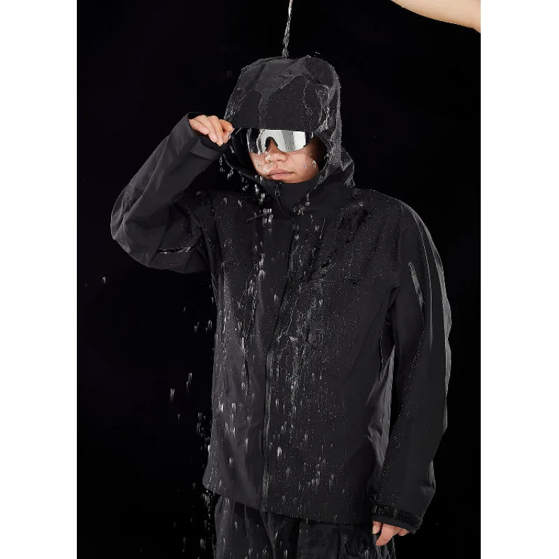 Spring and Autumn Storm Jacket Mens Fashion Sports Outdoor Mountain Tourism Leisure Full Loose Camping Jacket 250408