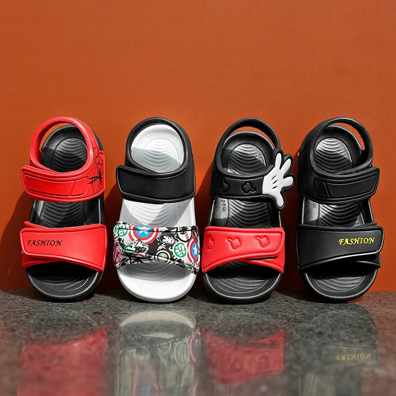 Summer Kid Shoes Boy Sandals Outdoor Casual Sandals Parent-child Baby Play Flat Bottom Breathable Child Sports Beach Sandals 250408