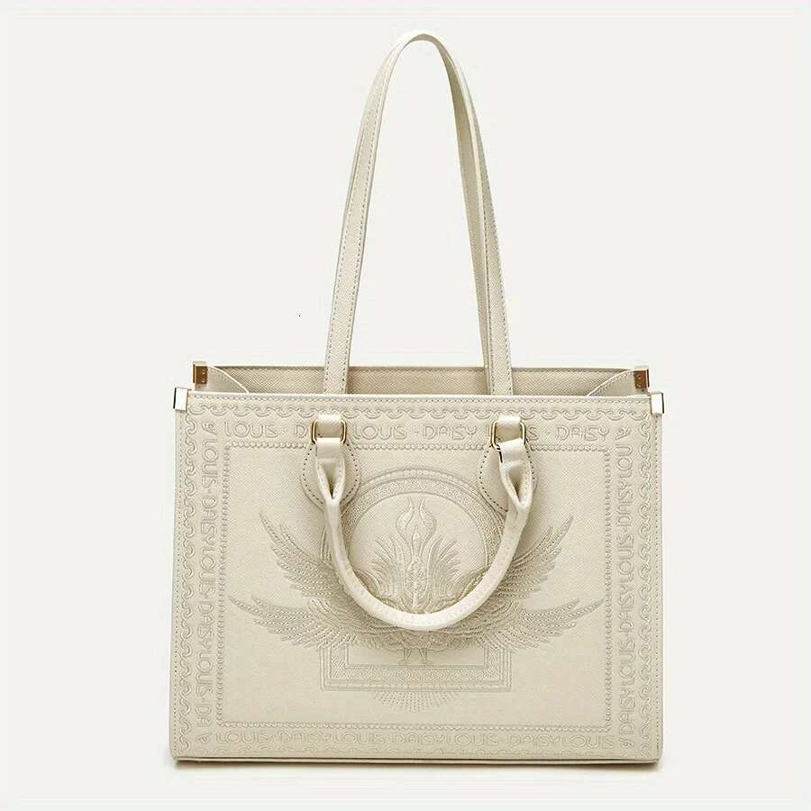 Premium Single Shoulder 2024 New Chinese Embroidery Handbag Large Capacity Tote Bag Fashionable And Versatile