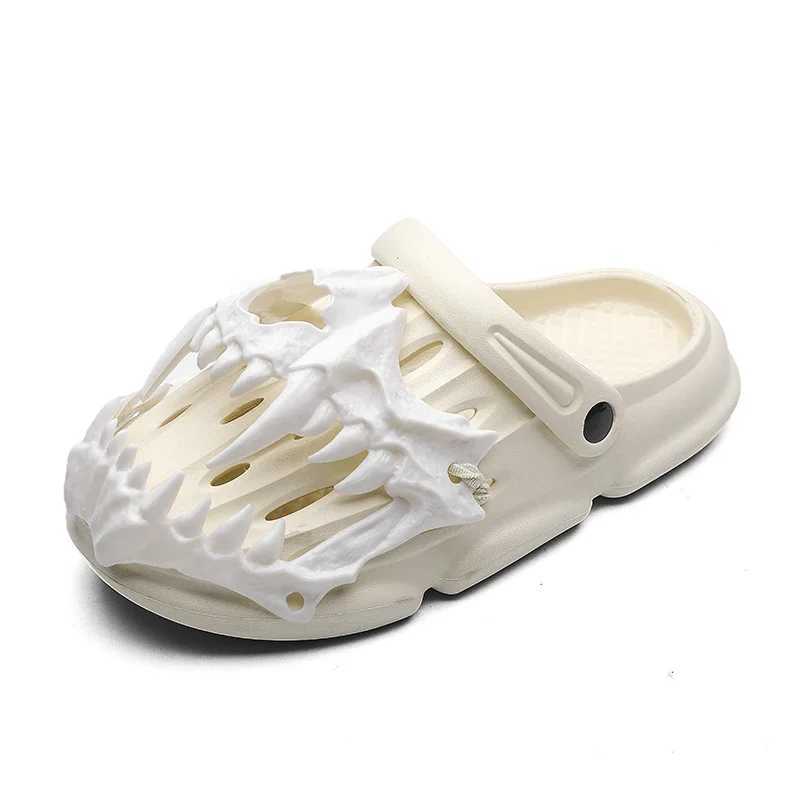 New Arrival Womens summer slider fun monster sandals lightweight EVA casual shoes mens outdoor zipper beach smooth hole shoes T250407