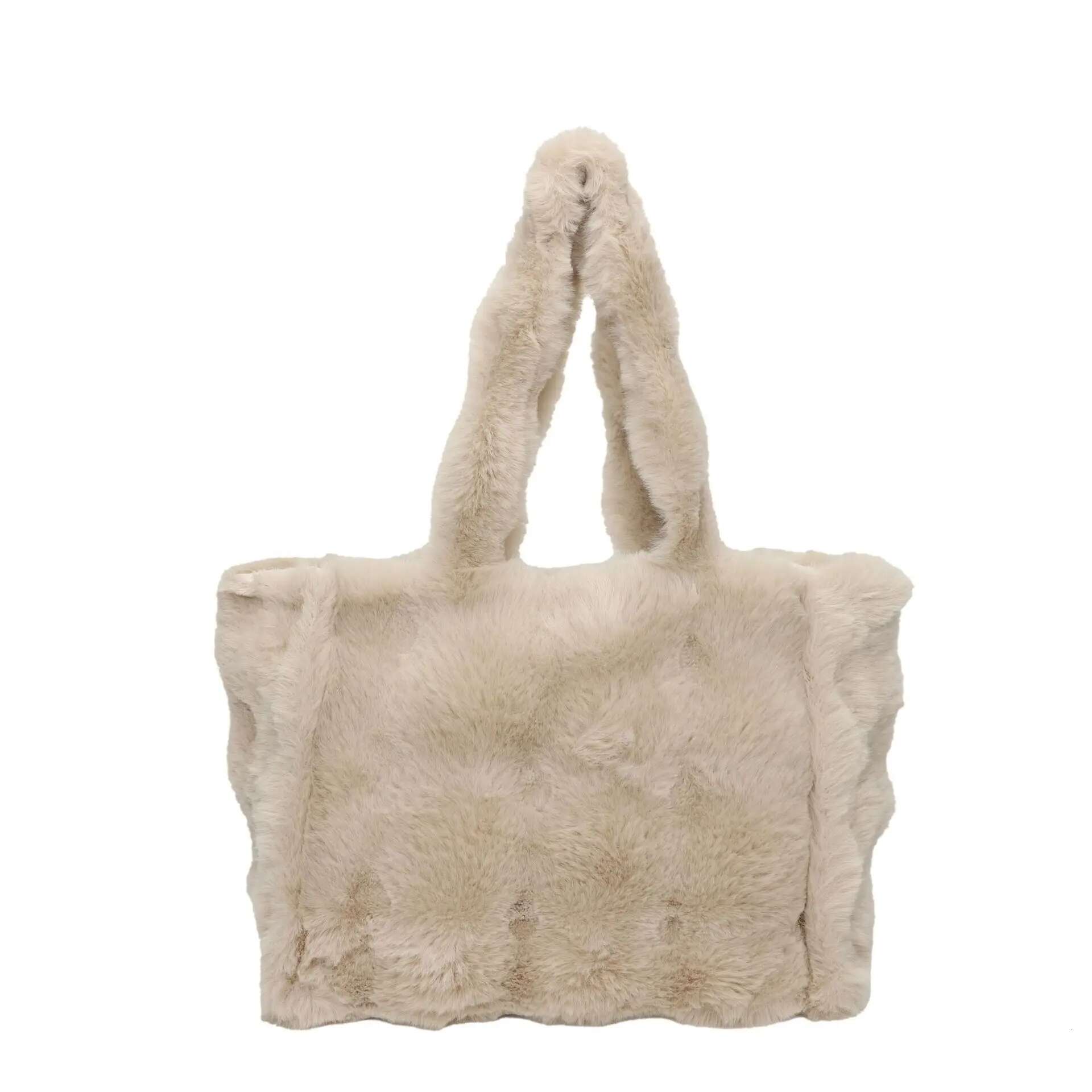 Stylish Faux Fur Tote Bag With Large Capacity For Women
