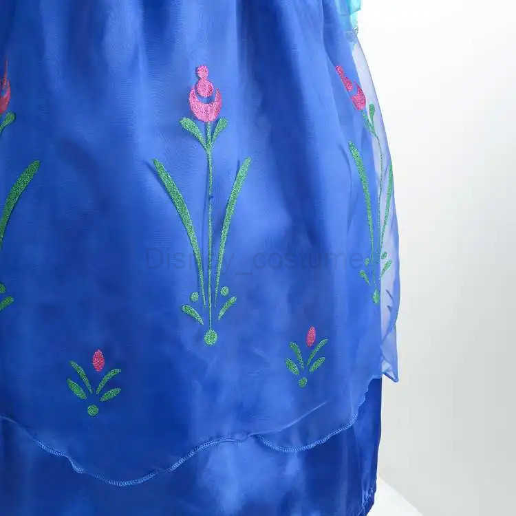 Disney Frozen Fuchsia Anna dress and Cape Little Girls Snow Queen princess cosplay Halloween 2024 cosplay costume childrens fancy party dress X250408