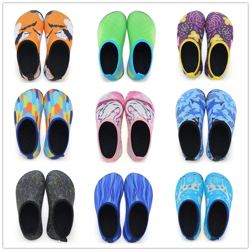 Children Water Beach Shoes Swimming Barefoot Girls Quick-Drying Aqua Shoes Boy Color Light Soft Slipper Snorkeling Swim Socks 250408