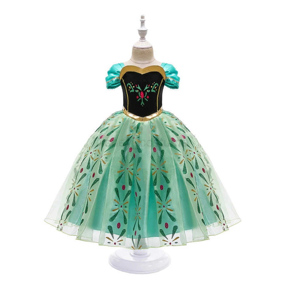 Disney Full Printing Kids Cosplay Anna Princess Costume Fancy Birthday Carnival Party Prom Dress Toddler Role Play Clothing Outfits X250408