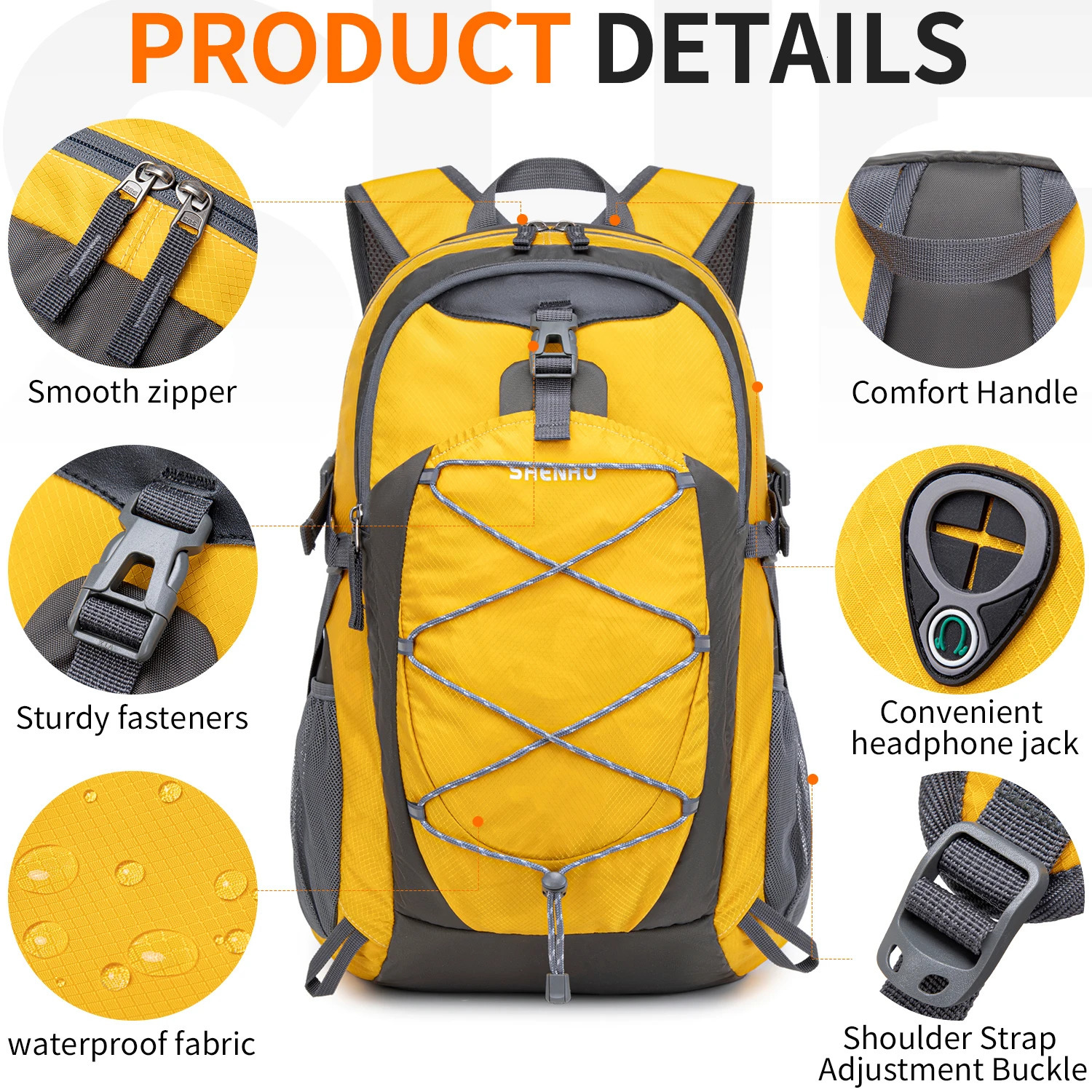 Ultra-Lightweight Packable Hiking Backpack Foldable Waterproof Camping Outdoor Sports 40L 250407