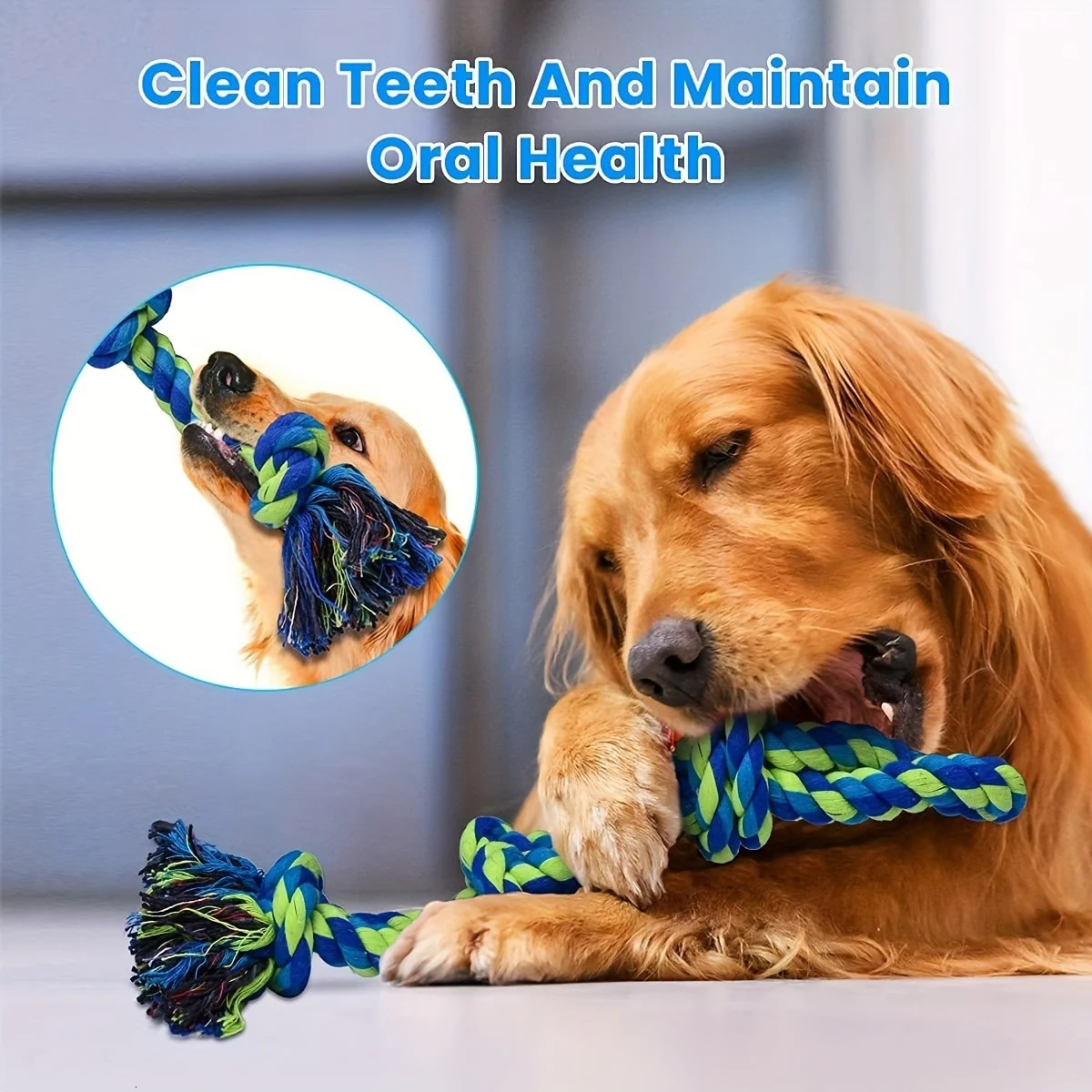 Jiegou Toy Durable Dog Chewing Toy Tug of War Interactive Toy Suitable for Medium and Large sized Dog Pet Supplies 250402