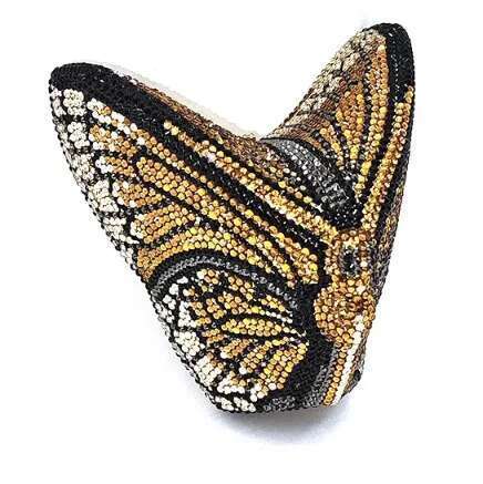XIYUAN Lady New Butterfly Gems Evening Purse Minaudiere For Party Rhie Handbags Bridal Wedding Crystals Clutch Bag