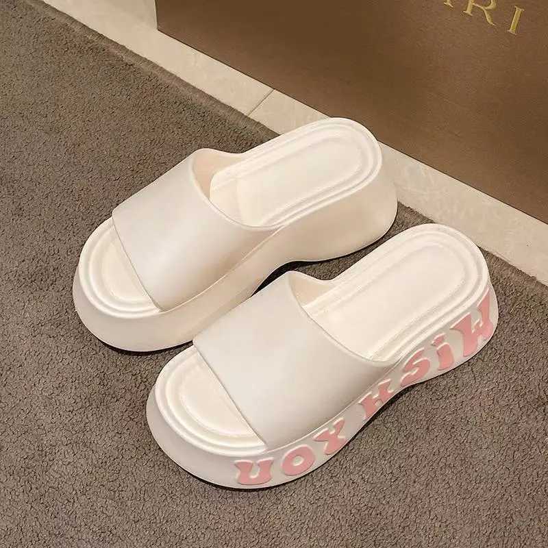 2015 Thick Bottom Cloud Slide Womens Summer Fi Printed Wedge Platform Slide Womens Sandals N-Slip Soft Bottom Beach ShoesXJ250407