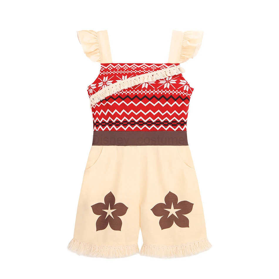Disney One Piece Jumpsuit for Kids Girl Printed Moana Dress Summer Casual Child Girl Outfits Vestidos Daily Princess Birthday Party X250408