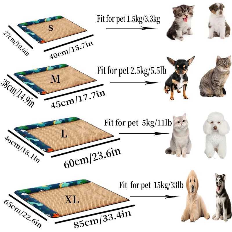 Multicolor summer pet dog nest mat Teddy corgi small and medium-sized dog general cool and comfortable in summer scratch resistant Y250407