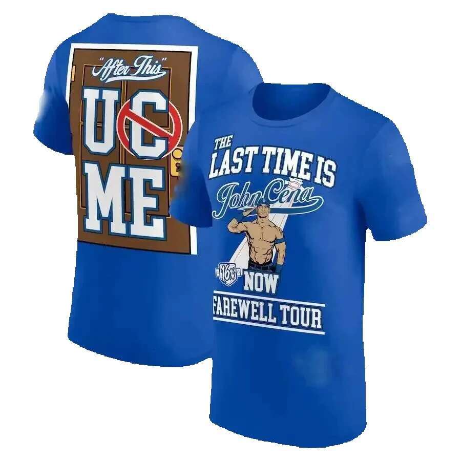 Cotton John Cena Adieu Tour Summer Short sleeved Women's Top Men's Clothing T-shirt
