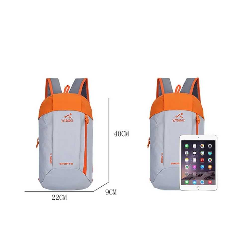 10L Outdoor Sports Light Weight Waterproof Backpack Travel Hiking Bag Zipper Adjustable Belt Shockproof Camping KnapsackC250407