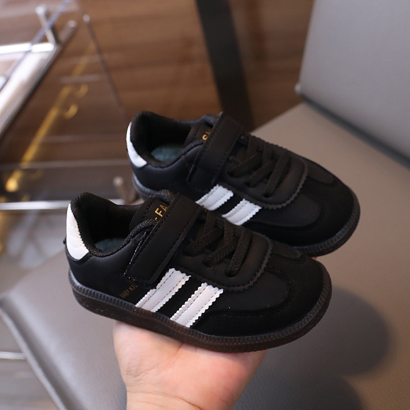 2025 Toddlers Casual Sneakers New Black Soft Bottom Girls Boys Training Shoes Walkfashion Spring Summer Fashion Kids Baby Casual Shoes Size 21 - 30 W0