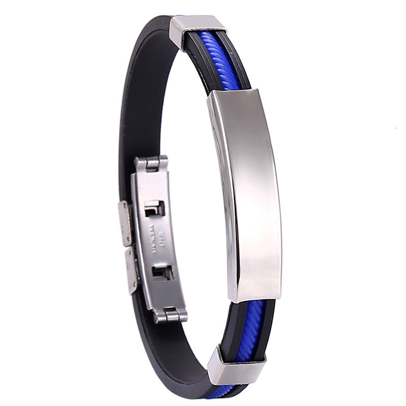 New men's titanium steel silicone that does not fade, high-end bracelet give to friends