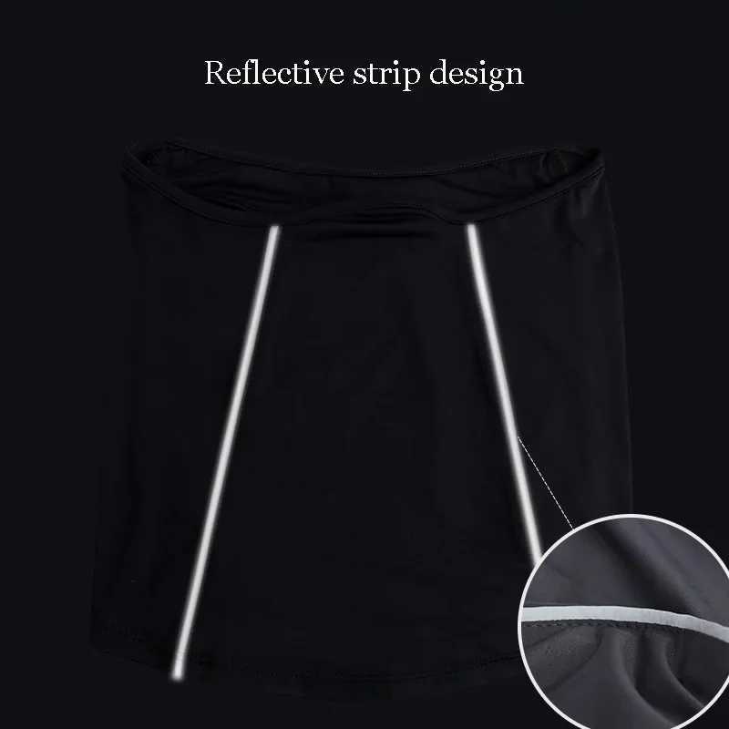 Reflective Night Walk Half Face facial mask Summer Silk Sunscreen Dustproof Neck Scarf Sports Bandage Balana Balaclava MensT250407