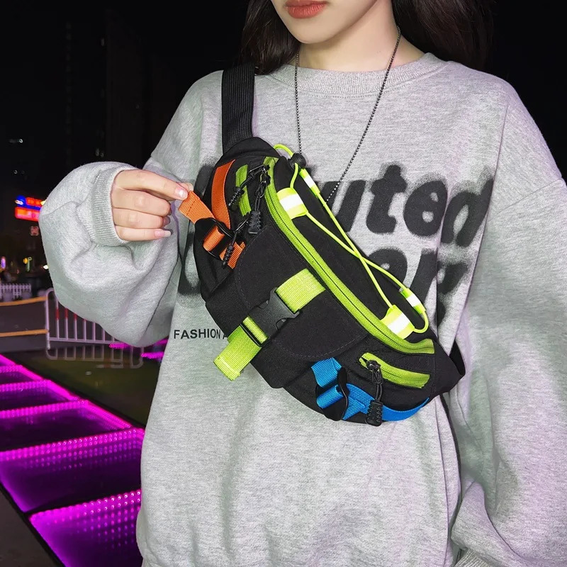 Multi functional Street Leisure Sports Hip Hop Fanny Bag Mens Outdoor Waterproof Luggage Mobile Waist Bag 250402