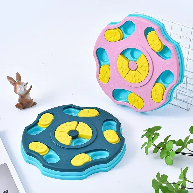 Dog Puzzle Toy Slow Feeding Machine Interaction Increases Little Dog IQ Food Dispenser Slow Food Non Sliding Bowl Pet Cat Dog Training Game 250402