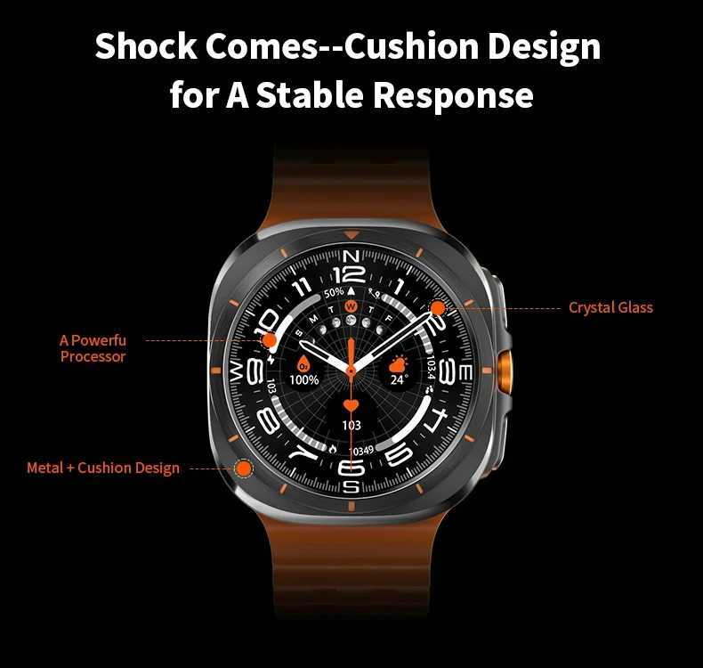 New GPS Watch 7 Ultra 47mm Smart Watch IP68 Waterproof Tooth Call Compass Mens Smart Watch 1.43-inch AMOLED Sn SpO2XJ250408