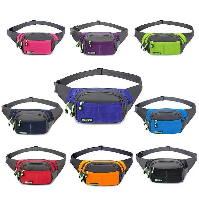 Travel waist bag zipper outdoor sports shoulder bag mens and womens waterproof fashionable large capacity adjustable Z250407