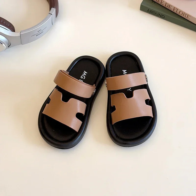 Fashion Spring Child Sandal Summer Shoe Boy Girl Slippers Soft Bottom Non-slip Kid Shoes Baby Beach Sandal Slippers 250407