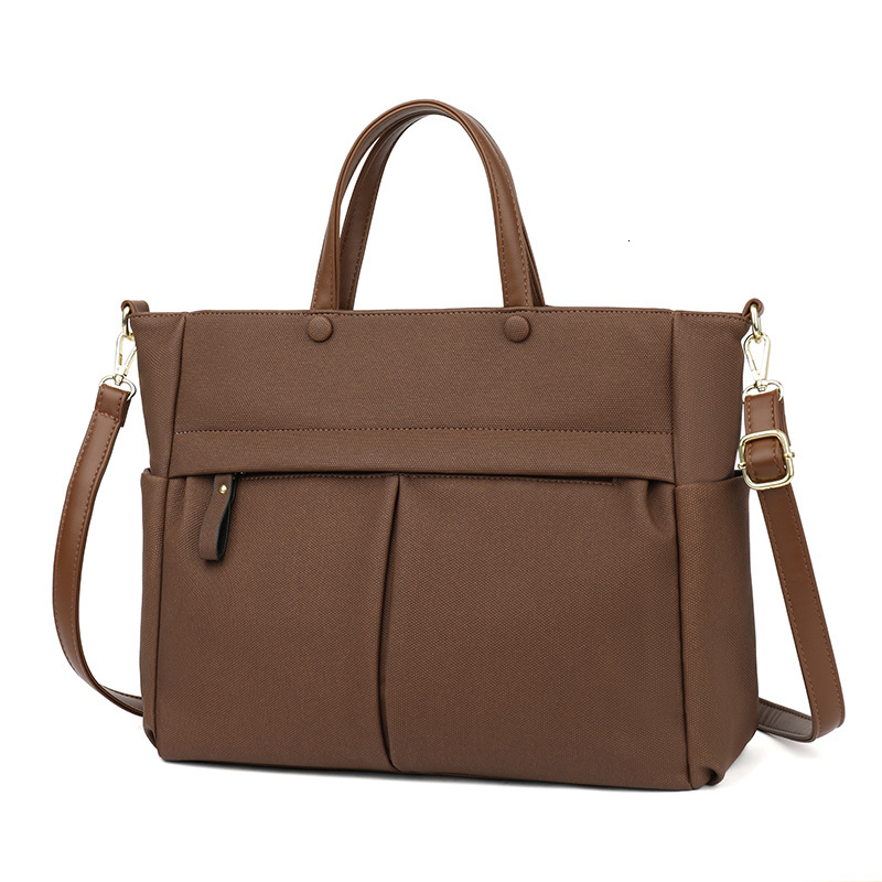 2025 New Large Capacity Tote Bag Women's Fashion Waterproof Briefcase Commuter Crossbody Single Shoulder Pen 15-inch Laptop Bag