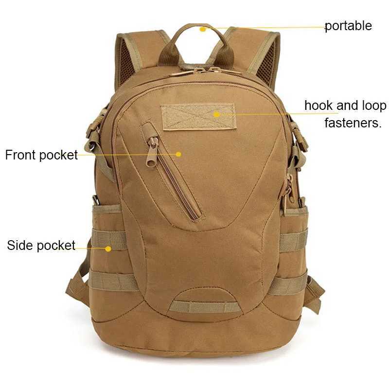 OULYLAN Small Tactical Backpack Camping Hiking Camping Backpack Bag Multifunctional Outdoor Travel Rucksack Hiking BagsC250407