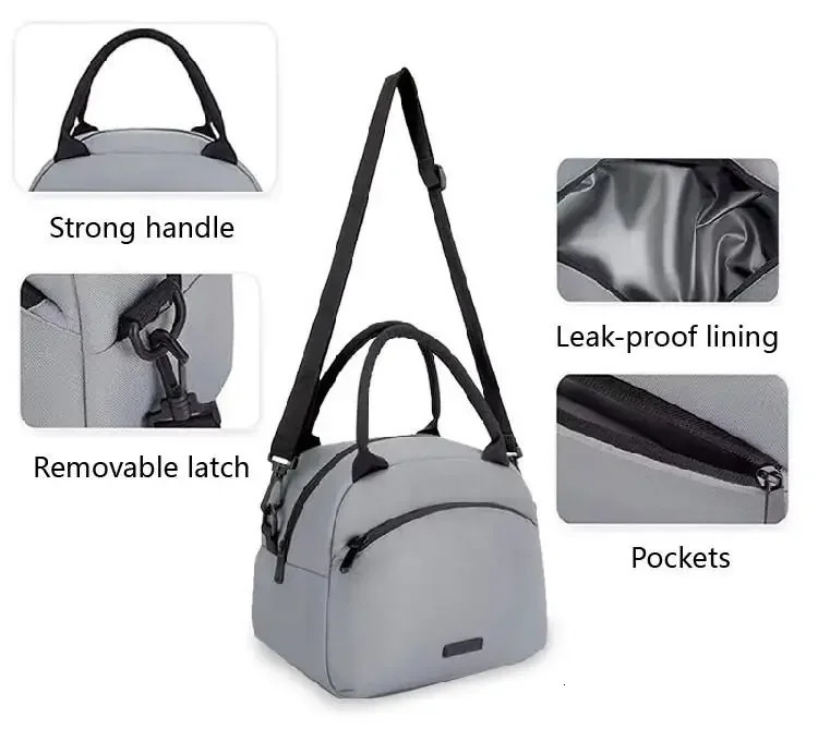 Waterproof Lunch Bags Thermal Cooler Office Meal Outdoor Camping Picnic Insulated Durable Handbag Oil-proof Carry Storage Box 250408