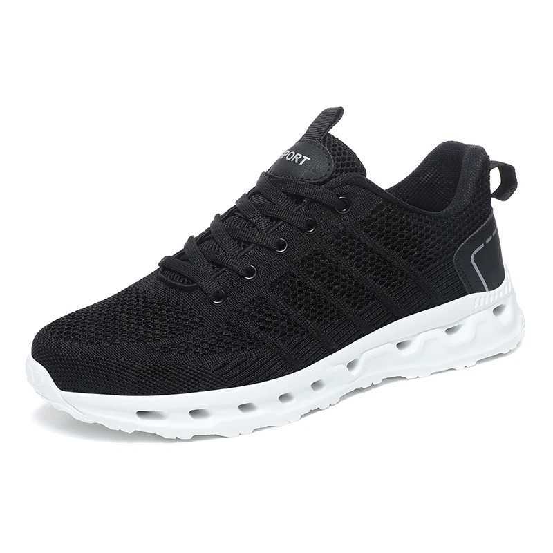 Mens shoes lightweight non-slip soft sole running shoes youth mesh breathable shock absorption sports casual shoesC250410
