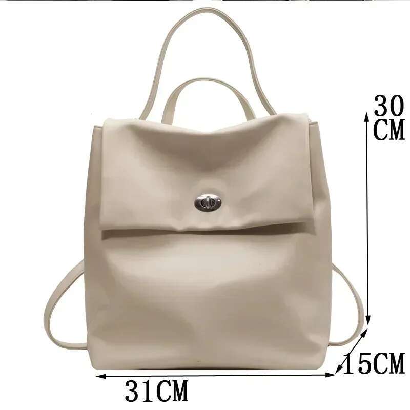 High Quality Soft Leather Women's New Designer Soild Color Female Ladies Shoulder Bag Backpack Women