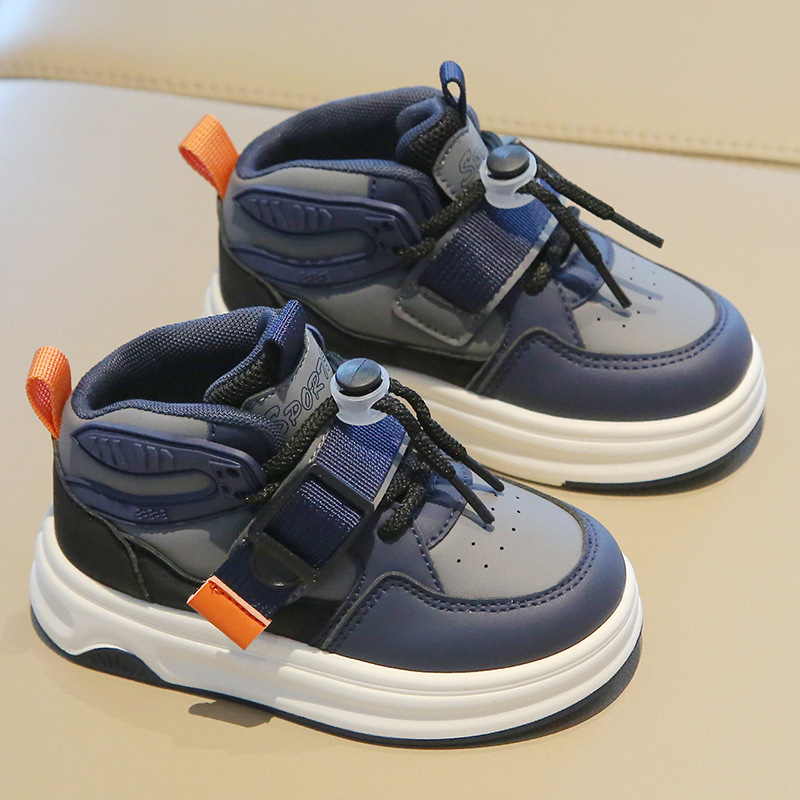 Kid Sneakers School High-top Causal Sports Shoes Kidszworld for Toddler Non-slip Children Fashion Girls Boys Basketball Shoes K0642