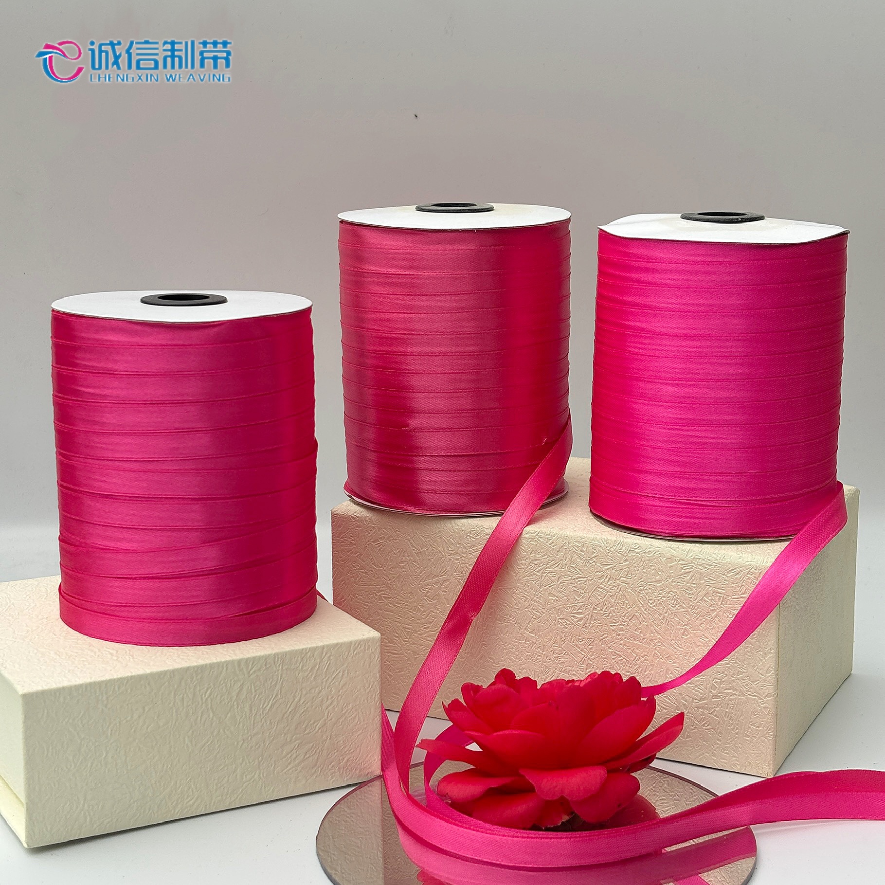 Durable 1cm Width Single-Side Shiny Satin Ribbon - 380 Yards Roll Ideal for Artistic Creations