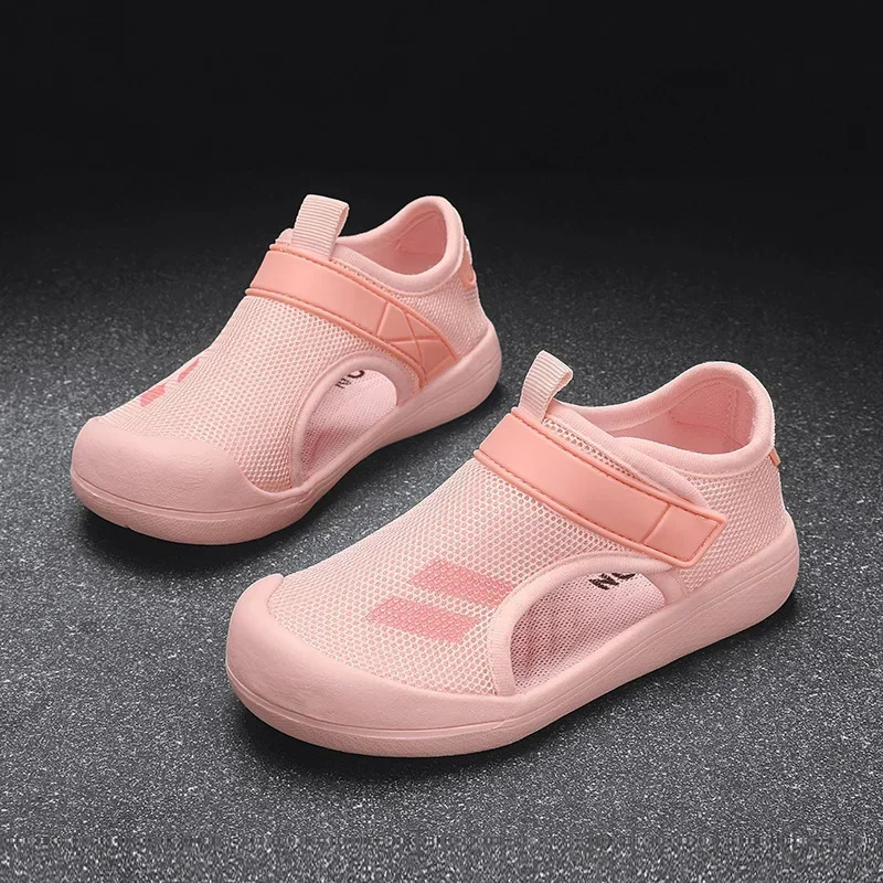 Children Casual Mesh Shoes Boys Beach Sandals Kids Lightweight Closed Toe Baby Sport Sandals for Girls Eu Size 23-36 250408