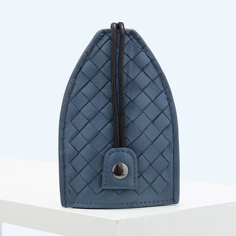 new Car Key Cover Genuine Leather Woven Luxury Car Key Pouch Universal Fit for Volkswagen Mercedes-Benz BMW Audi Key Cases